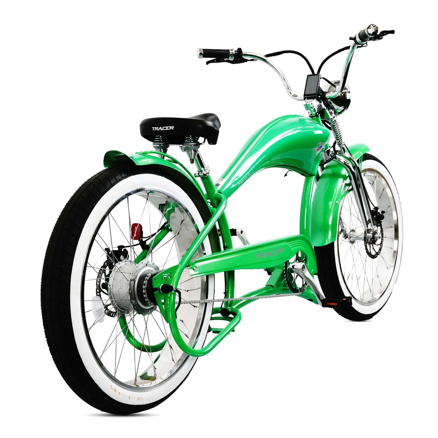 Tracer Stretch Chopper Electric Bike – 26" Fat Tire, 500W Motor, 30-50 Mile Range