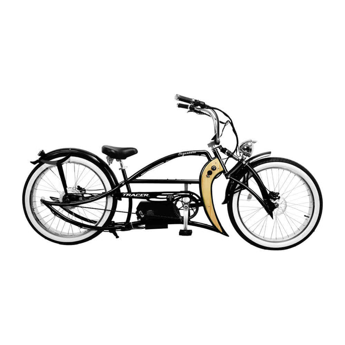 Tracer Signature Pro 26'' 800W Chopper Cruiser Electric Bike w/ Cigarette Lighter & USB Charging Port