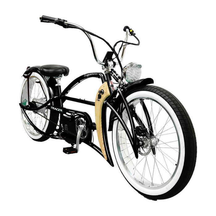 Tracer Signature Pro 26'' 800W Chopper Cruiser Electric Bike w/ Cigarette Lighter & USB Charging Port