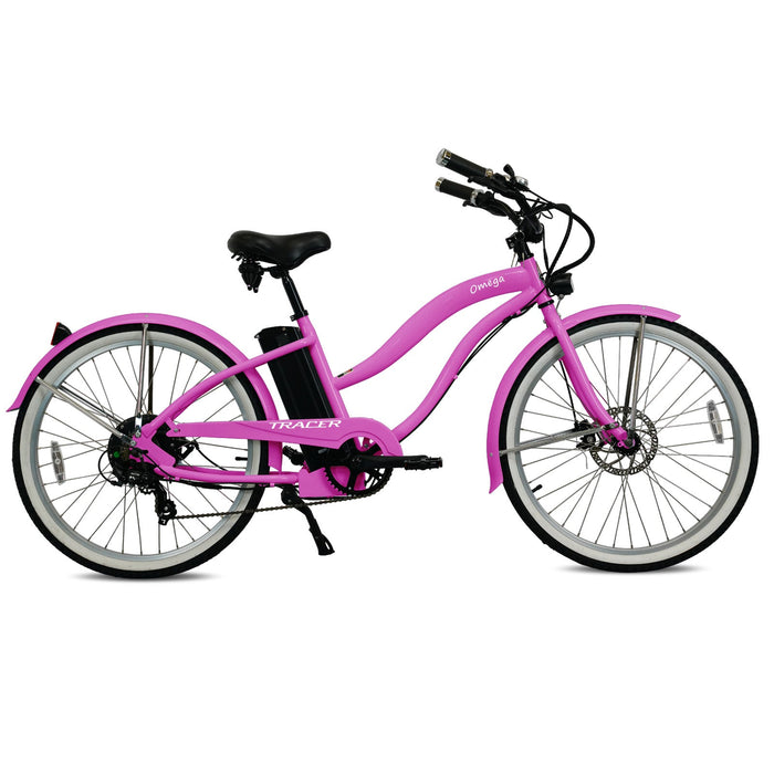 Tracer Omega Electric Cruiser Bike – 500W Motor, 30-Mile Range (Women)