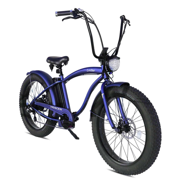 Tracer Loiter Electric Cruiser Bike – 800W Motor, 26" Fat Tires, 25mph Max Speed