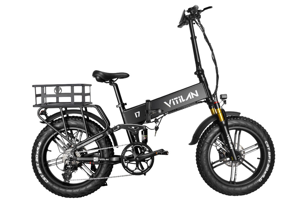 I7 Pro Folding Full Suspension Electric Bike