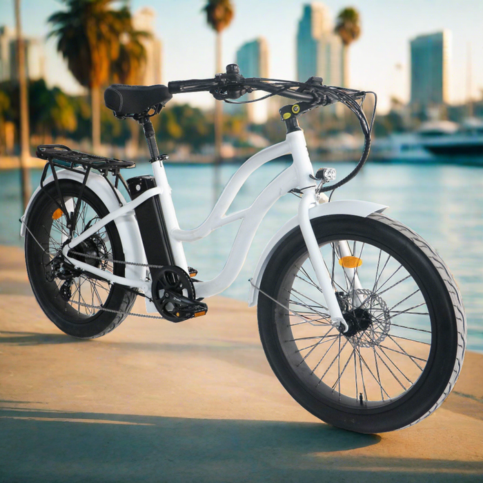 Coastal Cruiser - Step Thru 24x3 - 52v Beach Cruiser Electric Bike