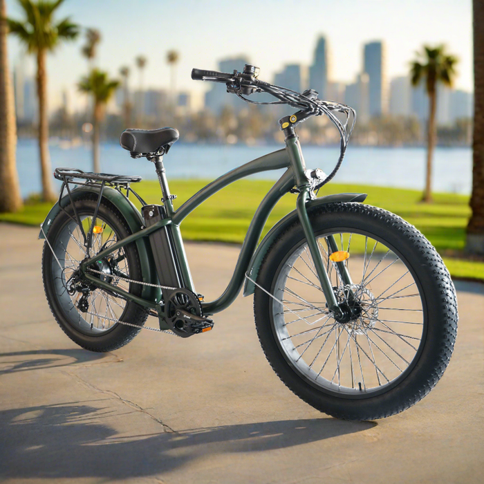 Coastal Cruiser - Fat Tire 26x4 - 52v Beach Cruiser Electric Bike