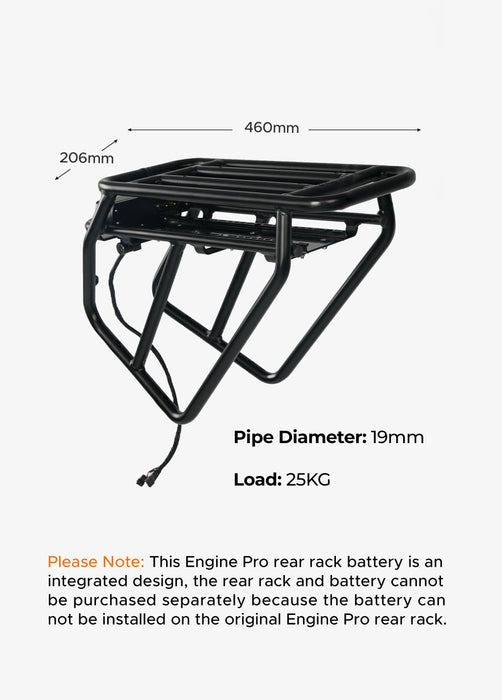 Engine Pro Rear Rack Battery