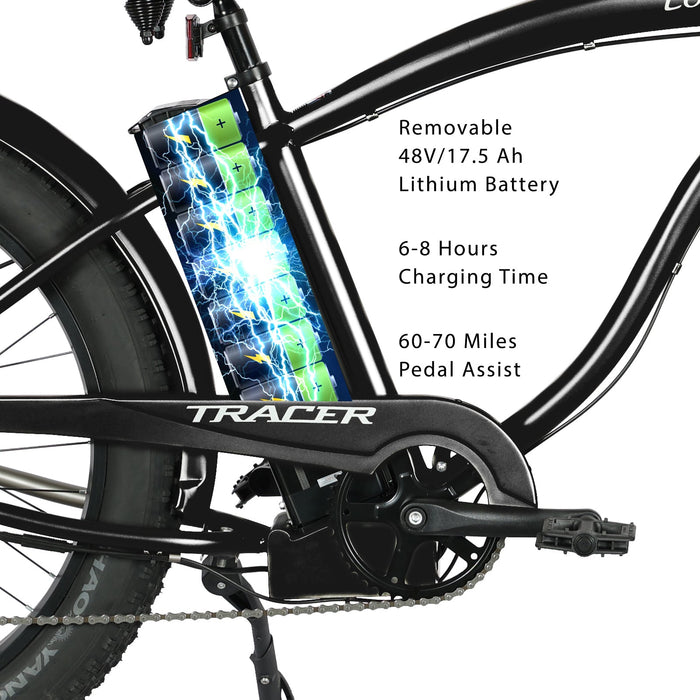 Tracer Loiter 26" 48V 800W Cruiser E-Bike