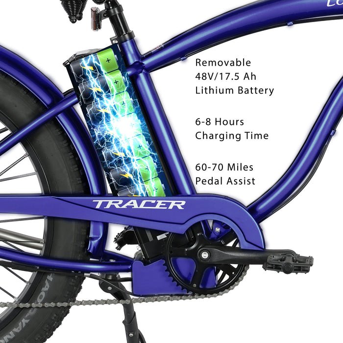 Tracer Loiter 26" 48V 800W Cruiser E-Bike