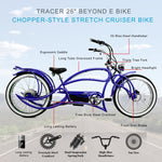 Tracer Beyond Pro 800W 26'' Classic Stretch Chopper EBike