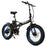 Ecotric 20" Fat Tire Portable and Folding Electric Bike - Matte Black and Blue | UL Certified