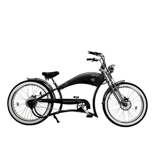 Tracer Stretch Chopper Electric Bike – 26" Fat Tire, 500W Motor, 30-50 Mile Range
