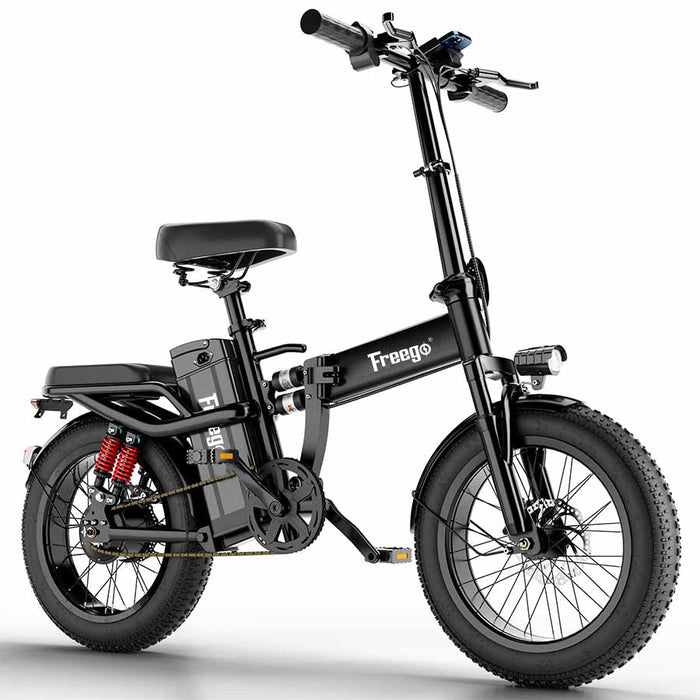 Freego T1 Foldable Electric Bike 20AH Battery with 16"×3.0" Tire