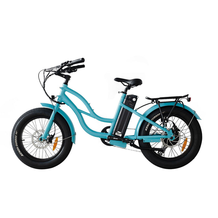 Coastal Cruiser - Step Thru Mini 20x4 - 52v Beach Cruiser Electric Bike