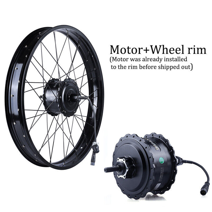 26x4 Rear wheel assembly - 48V 750W Bafang motor