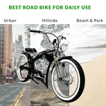 Tracer Stretch Chopper Electric Bike – 26" Fat Tire, 500W Motor, 30-50 Mile Range